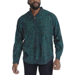 King Size Men's Big & Tall Shaker Knit Zip-Front Sweater