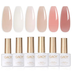 GAOY 6-Color Soak-Off UV Gel Nail Polish Sets
