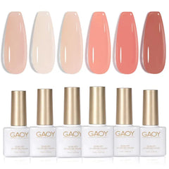 GAOY 6-Color Soak-Off UV Gel Nail Polish Sets