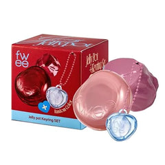 fwee Glowy Jelly Pot + Keychain SET Dewy Jelly Lip & Blush Color, Tinted Glow Jelly Balm, Dewy Buildable Finish