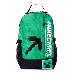 Minecraft Pickaxe Creeper Unisex 18" Laptop Backpack, Green Black