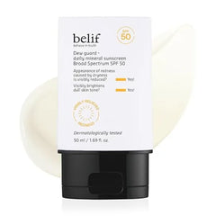 belif Aqua Bomb Hydrating Niacinamide Sunscreen The True Cream PA++++, Daily Broad Spectrum, No White Cast, Weightless & Invisible, Non-Greasy, Korean Skincare.