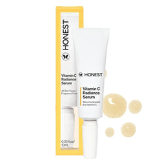 Honest Beauty Vitamin C Radiance Serum – Brightening Face Serum for Even Skin Tone & Complexion, Fragrance-Free, Vegan & Gentle for Sensitive Skin – 1 fl oz Full Size & 0.33 fl oz Travel Size
