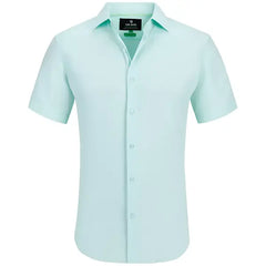 Tom Baine Men's Short Sleeve Button Down Dress Shirt