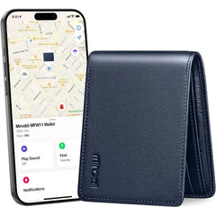 Miroddi Genuine Leather Wallet with Smart Tracker - Minimalist RFID Blocking for Men & Boys
