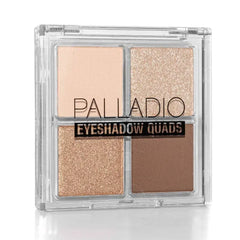 Palladio Eyeshadow Quads, Velvety Pigmented Blendable Matte, Metallic and Shimmer Finishes, Creamy Formula, Four Way Quad Eye Shadow Palette, Talc-Free