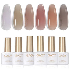 GAOY 6-Color Soak-Off UV Gel Nail Polish Sets