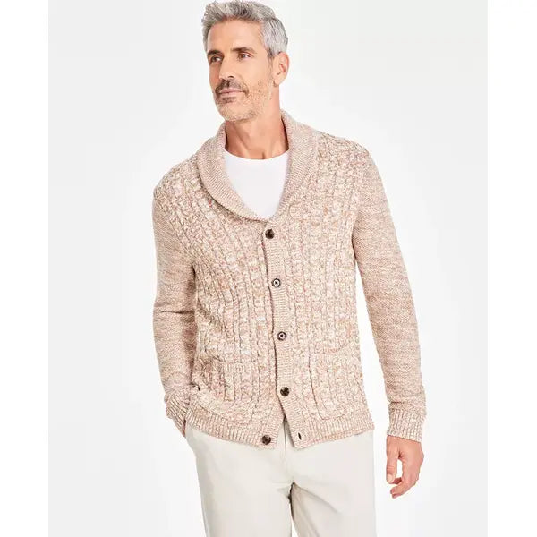 Men's Chunky Shawl Collar Cardigan Sweater