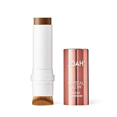 JOAH Highlighter Stick, Crystal Glow Tinted Luminizer Contour Makeup, Crystalide Peptide for Clearer, Smoother Looking Skin, Built-In Detachable Brush