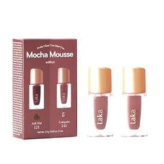 Laka Fruity Glam Tint Mini Duo, Glowing Lip Stain with Wide Color Spectrum, Hydrating & Lightweight Texture, Buildable Color, Non Sticky,K Beauty