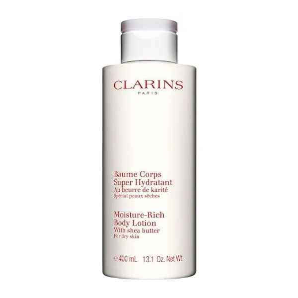 Clarins Moisture Rich Body Lotion Intensely Hydrates Nourishes, Softens and Smoothes Non Greasy and Fast Absorbing 88% Natural Ingredients Body Cream With Shea Butter For Dry Skin Types