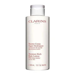 Clarins Moisture Rich Body Lotion Intensely Hydrates Nourishes, Softens and Smoothes Non Greasy and Fast Absorbing 88% Natural Ingredients Body Cream With Shea Butter For Dry Skin Types