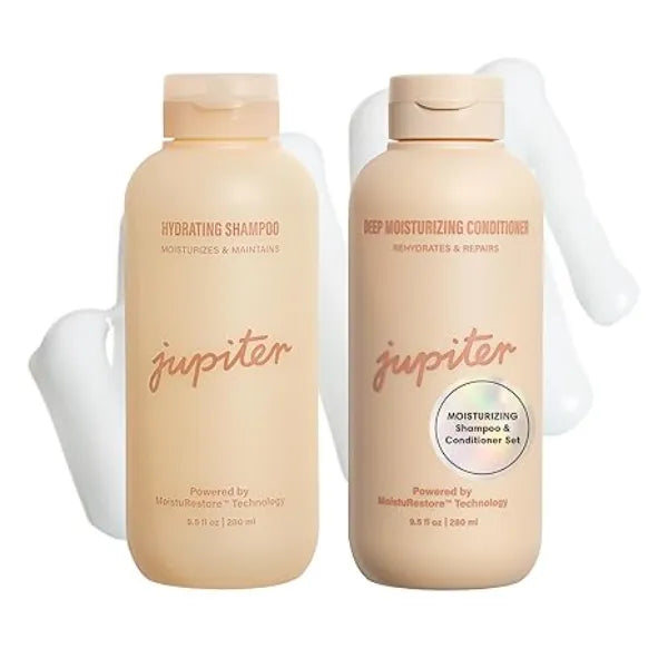 Jupiter Hydrating Shampoo and Conditioner Set  Moisturizing, Nourishing, and Strengthening Hair Care  Daily Scalp & Hair Hydration Color Safe, Sulfate Free, Paraben Free, 9.5 fl. oz. each