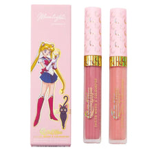 ColourPop x Sailor Moon Ultra Lip Set - High-Shine, Non-Sticky & Hydrating Pink Lip Gloss & Diffused Matte Lipstick Set with a Flexible Paddle Applicator