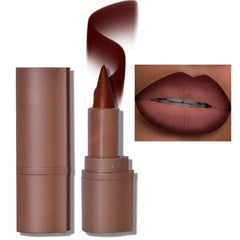 Erinde 2-in-1 Lip Liner and Lipstick Lip Combo Set, Matte Nude Dark Brown Red Lip Liner Creamy Lip Pencil Crayon, High Pigmented Long lasting Lipstick Makeup