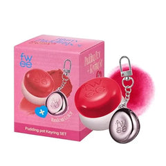 fwee Blurry Pudding Pot + Keychain SET Airbrushed Blush & Lip, Buildable Pigment, Long lasting, Lightweight, Easy to Blend, Natural Soft Matte Finish Makeup  Baddie