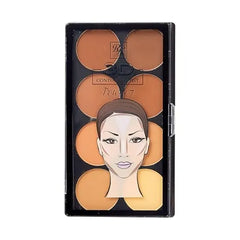 Ruby Kisses Flawless Finish with 3D Contour Cream Makeup Palette – Lightweight, Multi-Palette, Contouring Foundation, Creamy, Sculpt &Highlighting, Define Cheekbones