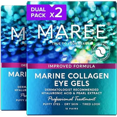 MAREE Eye Gels Pads Under Eye Patches for Puffy Eyes and Dark Circles with Collagen & Hyaluronic Acid Anti Wrinkles Under Eye Masks Skincare Treatment for Puffiness & Bags Parches Para Ojeras