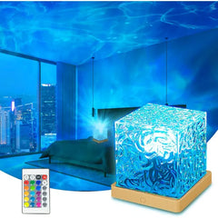 ZLDYPINK Ocean Wave Projector Light with Remote, 16 Color Ambient Lighting for Room