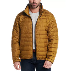 Men's Packable Neck Pillow Zip-Front Quilted Jacket