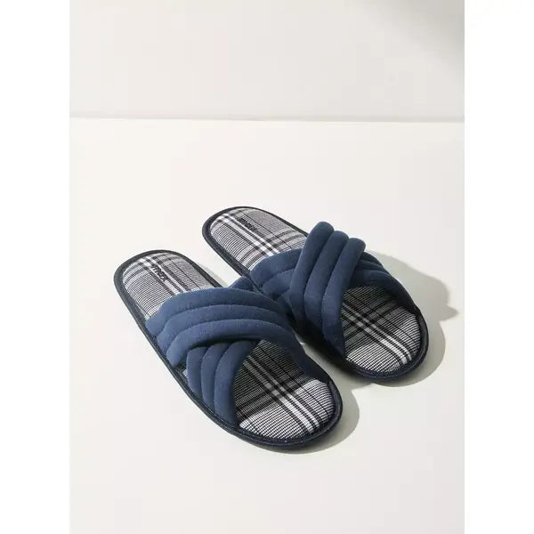 Checked | Cross Strap Bedroom Slides