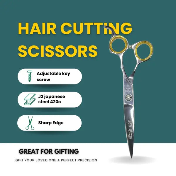 Nixcer Professional Series 6.25” Broad Blade Razor Edge Hair Scissors ...