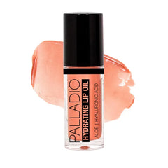 Palladio Hydrating Lip Oil Infused with Hyaluronic Acid, Non-Sticky Formula, Subtle shine with tinted sheer color, liquid lipstick, prevents chapped lips, Vegan & Cruelty-Free