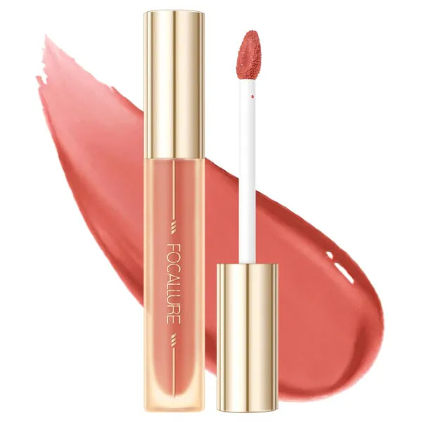 FOCALLURE Glasting Water lip Tint,Non-Sticky Long Lasting Liquid Lipstick,High Shine,Vivid 16 Colors,Glossy Finish Lipgloss for Daily Use
