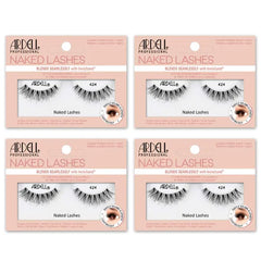 Ardell Naked Lashes Natural 423 with Invisiband – Natural False Eyelashes, Lightweight Strip Lashes for Soft Volume, 4 Pairs