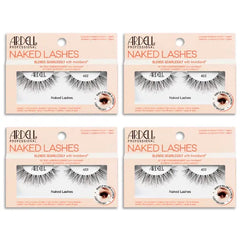 Ardell Naked Lashes Natural 423 with Invisiband – Natural False Eyelashes, Lightweight Strip Lashes for Soft Volume, 4 Pairs