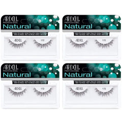 Ardell Natural Lashes - Reusable, Natural Look Fake Eyelashes, Long-Lasting Eyelashes for Everyday Wear, 4 Pack