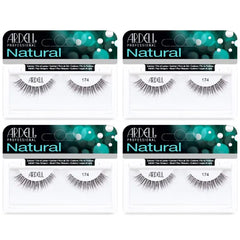 Ardell Natural Lashes - Reusable, Natural Look Fake Eyelashes, Long-Lasting Eyelashes for Everyday Wear, 4 Pack