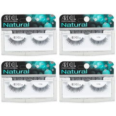 Ardell Natural Lashes - Reusable, Natural Look Fake Eyelashes, Long-Lasting Eyelashes for Everyday Wear, 4 Pack