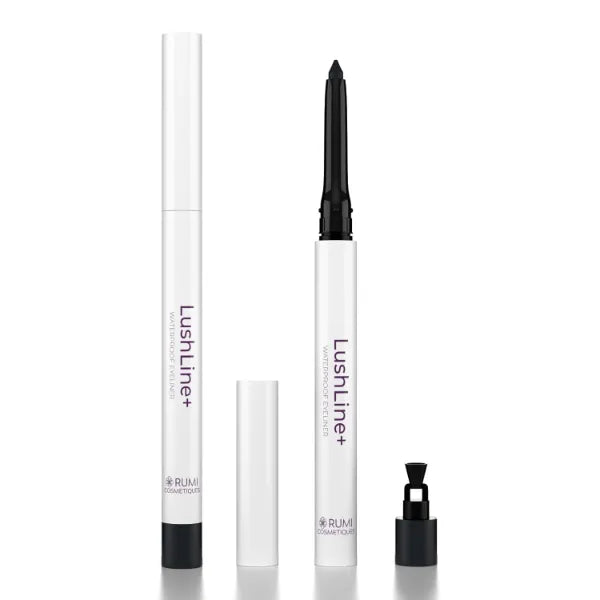 Rumi Cosmetiques LushLine+ Waterproof Eyeliner Pencil For Older Women - Smudge Proof, Long-Lasting, Non Toxic, Soft Glide - Safe For Sensitive Eyes