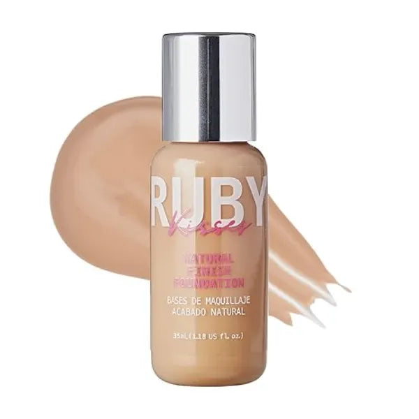 Ruby Kisses Liquid Foundation Medium Coverage, Lightweight, Natural Finish, Face Makeup for All Skin Type, Korean Makeup