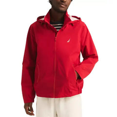 Men’s Classic Rainbreaker Hooded Zip-Front Lightweight Jacket