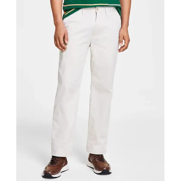 Nautica Men's Classic-Fit Stretch Solid Flat-Front Chino Deck Pants
