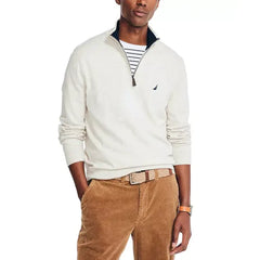 Nautica Men's Classic-Fit Solid Quarter-Zip Sweater
