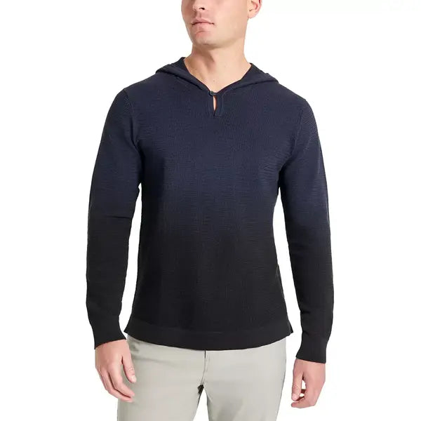 Kenneth Cole Men's 4-Way Stretch Die-Dyed Hooded Sweater