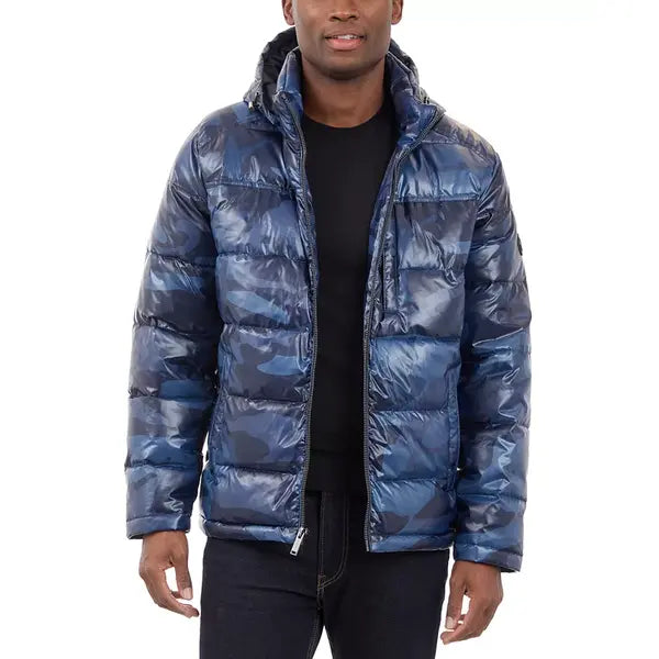 Men's Shine Puffer Jacket Navy Camo S