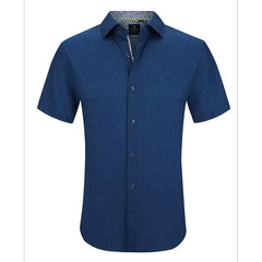 Tom Baine Men's Slim Fit Short Sleeve Dress Shirt