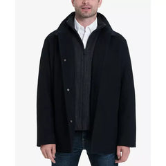 Men's Wool-Blend Layered Car Coat, Created for Macy's