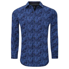 Tom Baine Men's Slim Fit Performance Long Sleeve Button Shirt
