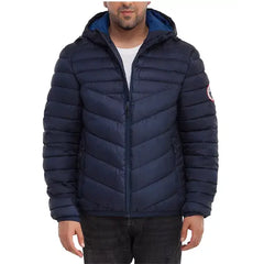 Men's Light Weight Quilted Hooded Puffer Jacket Coat