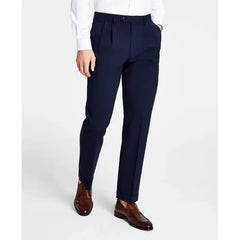 Michael Kors Men's Pleated Solid Classic Fit Pant