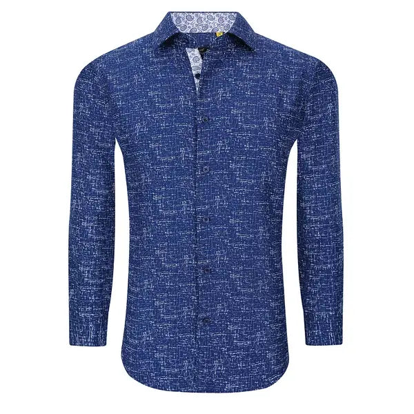 Azaro Uomo Men's Business Geometric Shirt