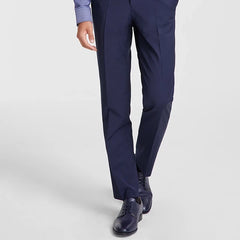 HUGO by Hugo Boss Men's Modern-Fit Solid Wool-Blend Suit Trousers