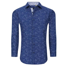 Azaro Uomo Men's Business Geometric Shirt