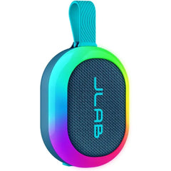 JLab Pop Party Portable Bluetooth Speaker – 8+ Hours Playtime, IP55 Waterproof, RGB LED Lights, Multi-Speaker Sync & App Control