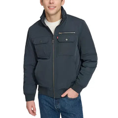 Men's Twill Stand-Collar Jacket